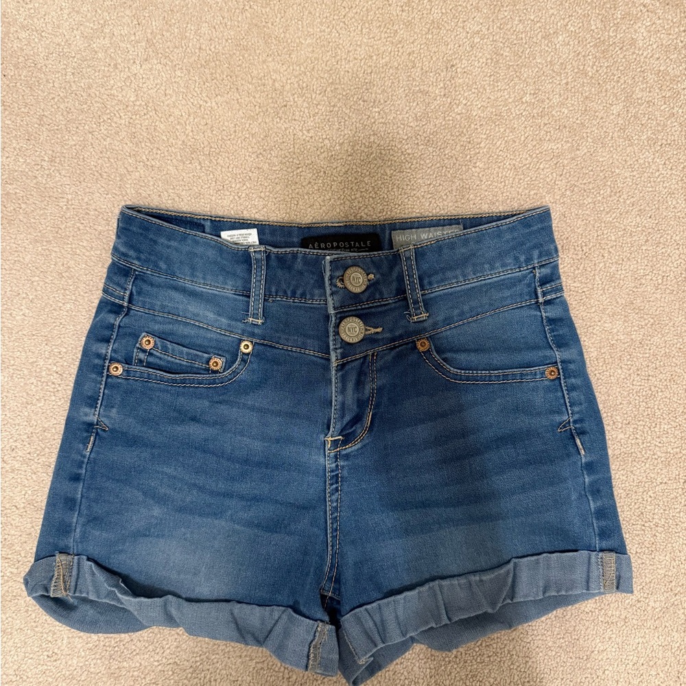 Aeropostale Women's Blue Denim Shorts